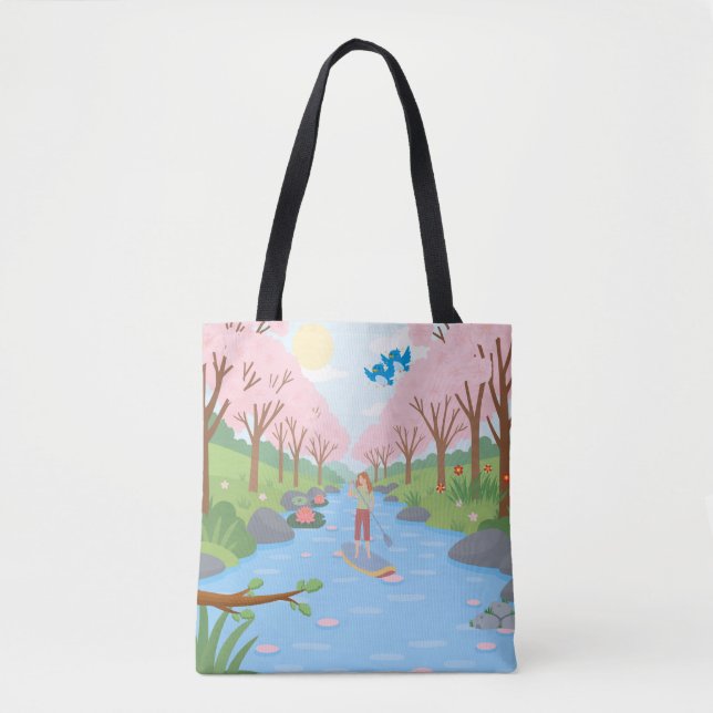 Kirschblüten-Fluss-Abenteuer  Tasche (Vorderseite)