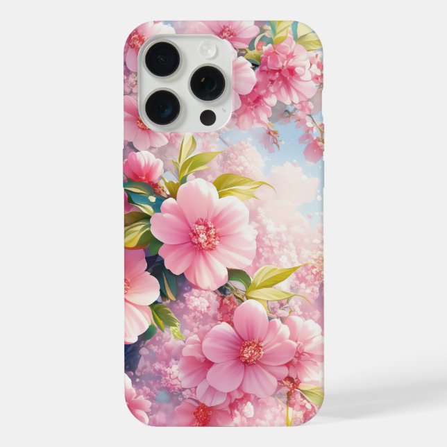Kirschblüten flüstern vom Frühling iPhone 15 Pro Max Hülle (Rückseite)