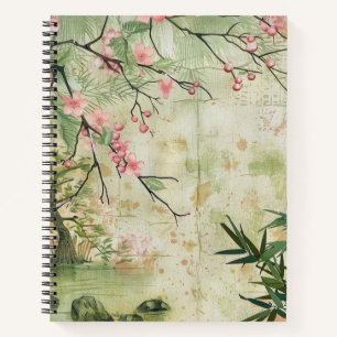 Kirschblüten-Gartenszene (5) Notizbuch