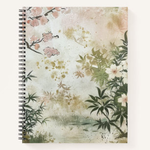 Kirschblüten-Gartenszene (6) Notizbuch