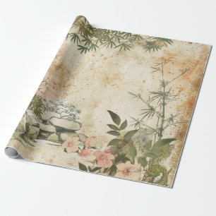Kirschblüten-Gartenszene (8) Geschenkpapier