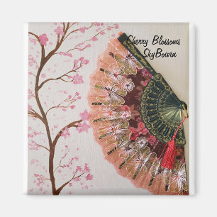 Kirschblüten gemischte Medienkunst Magnet