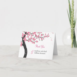 Kirschblüten Hochzeit Klappkarten zum Dank Dankeskarte