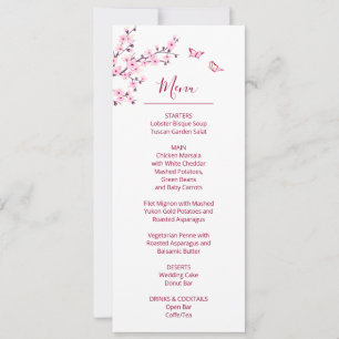 Kirschblüten-Hochzeit Rosa Weiß Einladung