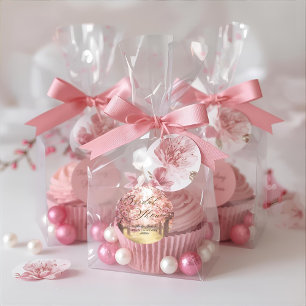 Kirschblüten-Hochzeitsdusche-Einladung Runder Aufkleber