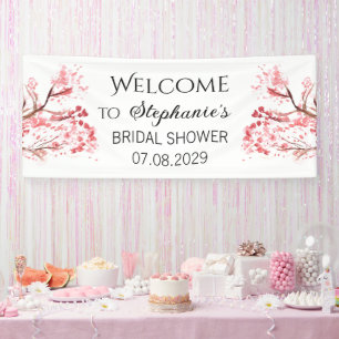 Kirschblüten Hochzeitsdusche im ländlichen Stil Banner