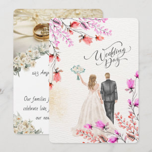 Kirschblüten-Hochzeitseinladung, individuell anpas Einladung