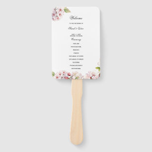 Kirschblüten-Hochzeitsprogramm-Handfächer Fächer