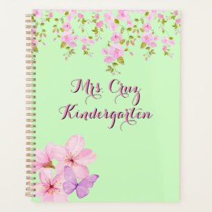 Kirschblüten-Hübsche-Pink-&-Grün-Benutzerdefiniert Planer