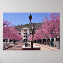Kirschblüten in heißen Quellen Arkansas Poster