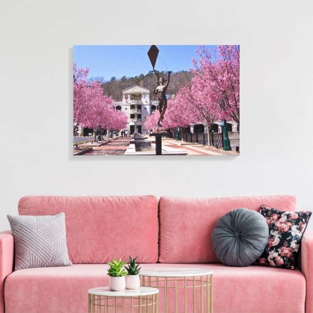 Kirschblüten in heißen Quellen Arkansas Poster Leinwanddruck (Insitu (Wohnzimmer))