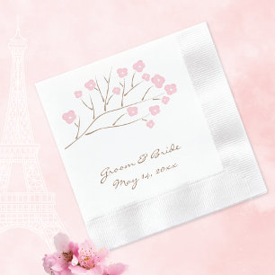 Kirschblüten in rosa Hochzeit Serviette