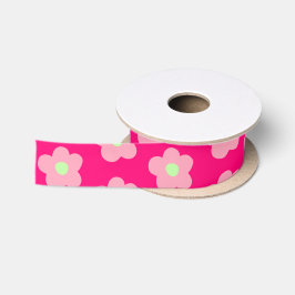 Kirschblüten in Rosa Satinband