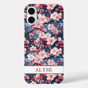 Kirschblüten Japanische Sakura Monogramm iPhone 16 Plus Hülle