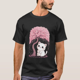 Kirschblüten-Japanischer Baum Süße Katze Kätzchen T-Shirt
