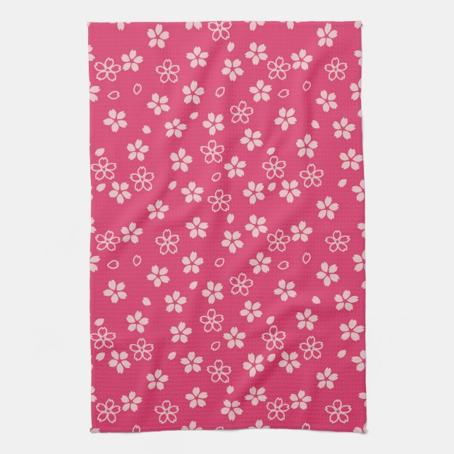 Kirschblüten, japanisches Design Geschirrtuch (Vertikal)