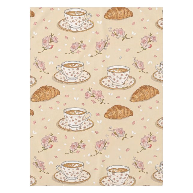 Kirschblüten-Kaffeekissen-Muster (2) Tischdecke (Vorderseite)