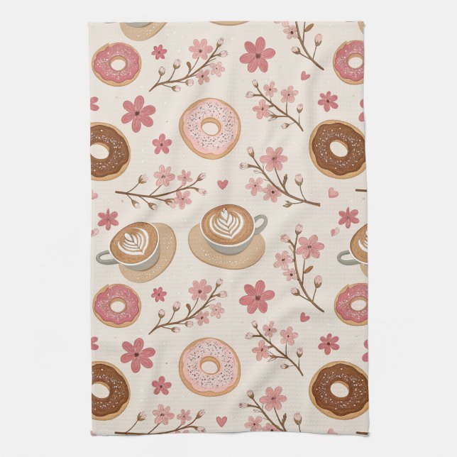 Kirschblüten-Kaffeewärmer-Muster (3) Geschirrtuch (Vertikal)