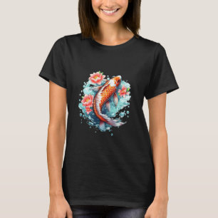 Kirschblüten-Koi-Fisch Japanische Sakura-Grafik Ar T-Shirt