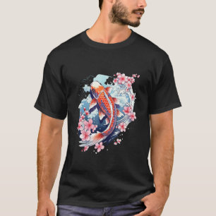 Kirschblüten-Koi-Karpfenfisch Japanische Sakura Gr T-Shirt
