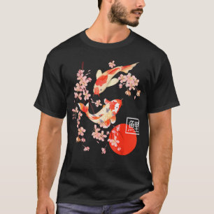Kirschblüten-Koi-Karpfenfisch Japanische Sakura T-Shirt