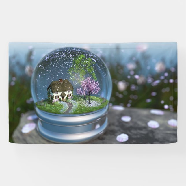 Kirschblüten-Kugel Banner (Horizontal)