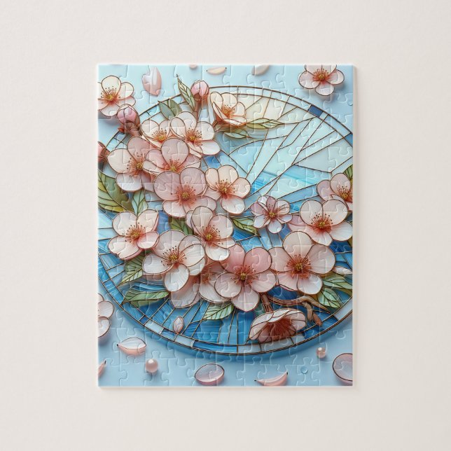 Kirschblüten Kunstpuzzle (Vertikal)