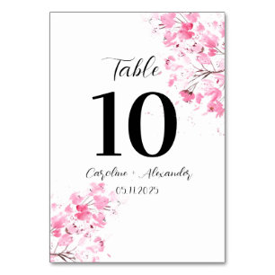 Kirschblüten Modern Oriental Sakura Hochzeit Tab Tischnummer