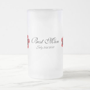 Kirschblüten-moderner kundenspezifischer Trauzeuge Mattglas Bierglas