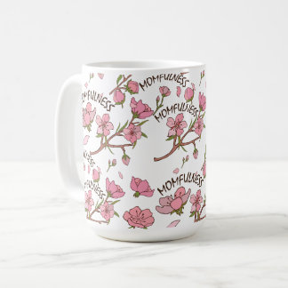 Kirschblüten-Momfulness Rosa Blumenmuster Kaffeetasse