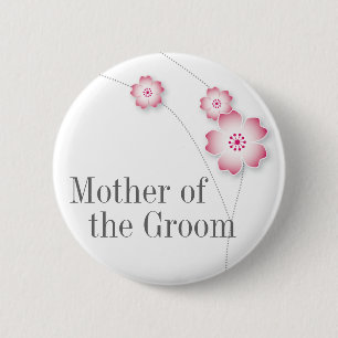 Kirschblüten-Mutter des Bräutigam-Knopfes Button