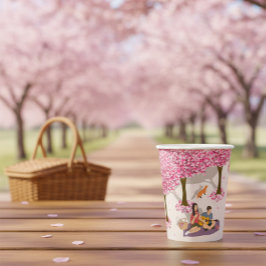 Kirschblüten Picknick Pappbecher