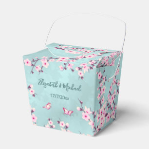 Kirschblüten-Pink Türkis   Benutzerdefinierte Hoch Geschenkschachtel