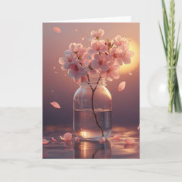 Kirschblüten-Postkarte - Elegante handgezeichnete Karte