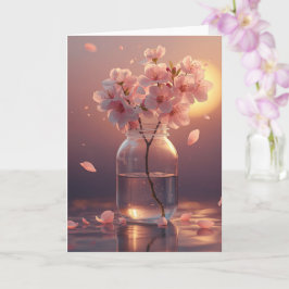 Kirschblüten-Postkarte - Elegante handgezeichnete Karte