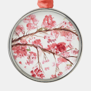 Kirschblüten rosa Blumen japanische Sakura Ornament Aus Metall