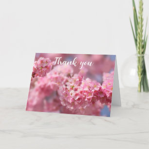 Kirschblüten-Rosa Florale Hochzeits-Dankeschön  Dankeskarte