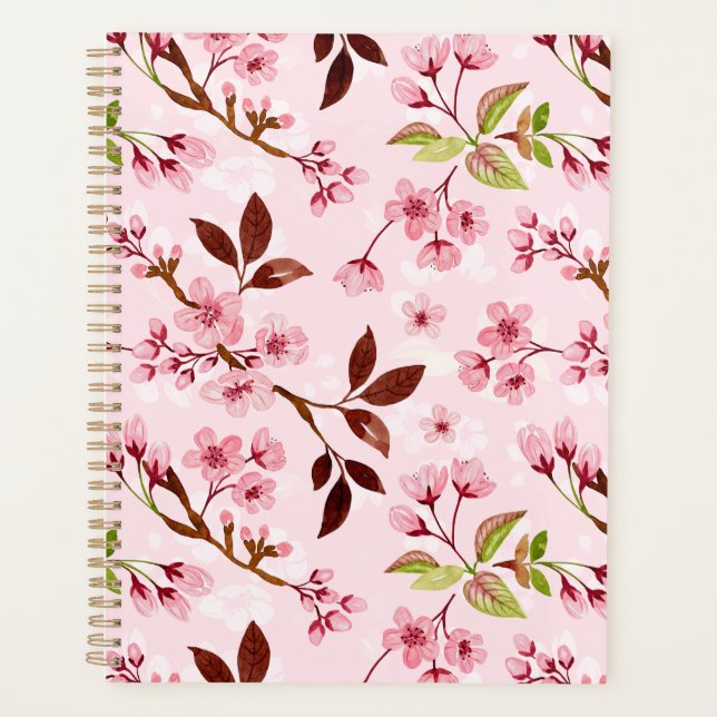 Kirschblüten rosa Hintergrund Planer (Vorderseite)