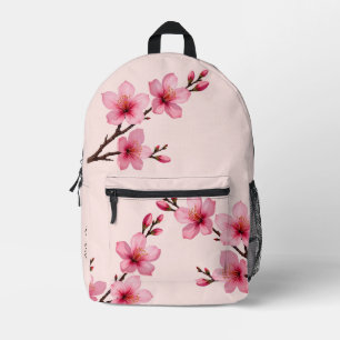 Kirschblüten-Rosa-Monogramm Bedruckter Rucksack
