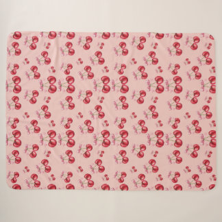 Kirschblüten-Rosa-Muster-Sherpa-Fleece-Decke Sherpadecke