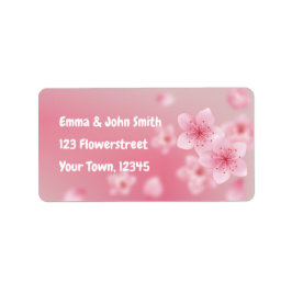 Kirschblüten - rosa | romantischer  adressaufkleber