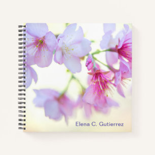 Kirschblüten Rosa und Weiß Personalisiert Notizbuch