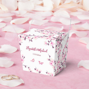 Kirschblüten-Rosa-Weiß-Hochzeit nach Maß Geschenkschachtel