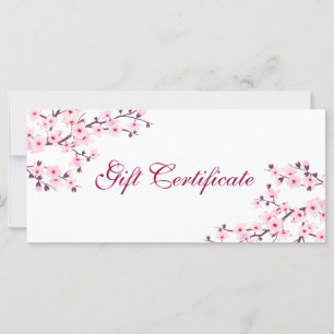 Kirschblüten Rosa Weißes Geschenkgutschein