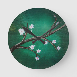 Kirschblüten Runde Wanduhr