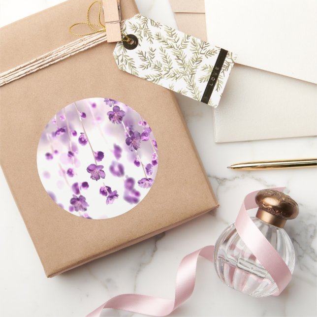 Kirschblüten Runder Aufkleber (Schenken)