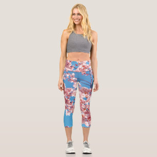 Kirschblüten-Sakura-Blumenbaum Capri Leggings