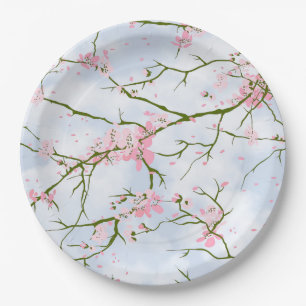 Kirschblüten Sakura Blumengarten Hochzeitsfeier Pappteller