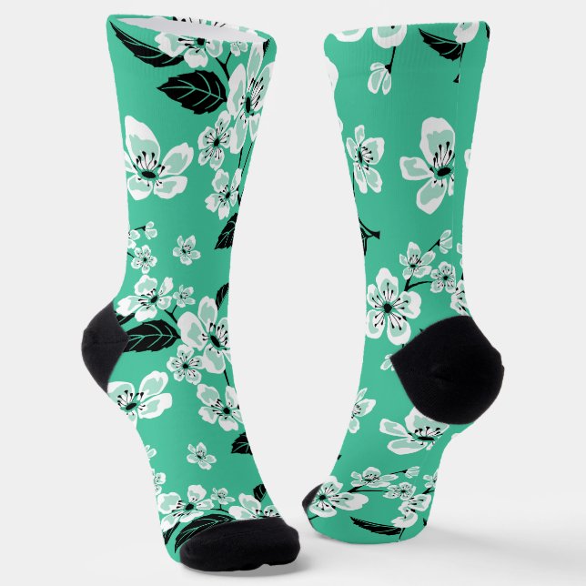 KIRSCHBLÜTEN - SAKURA (MINZE) SOCKEN (Gewinkelt)
