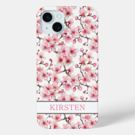 Kirschblüten Sakura Muster Monogramm Case-Mate iPhone Hülle